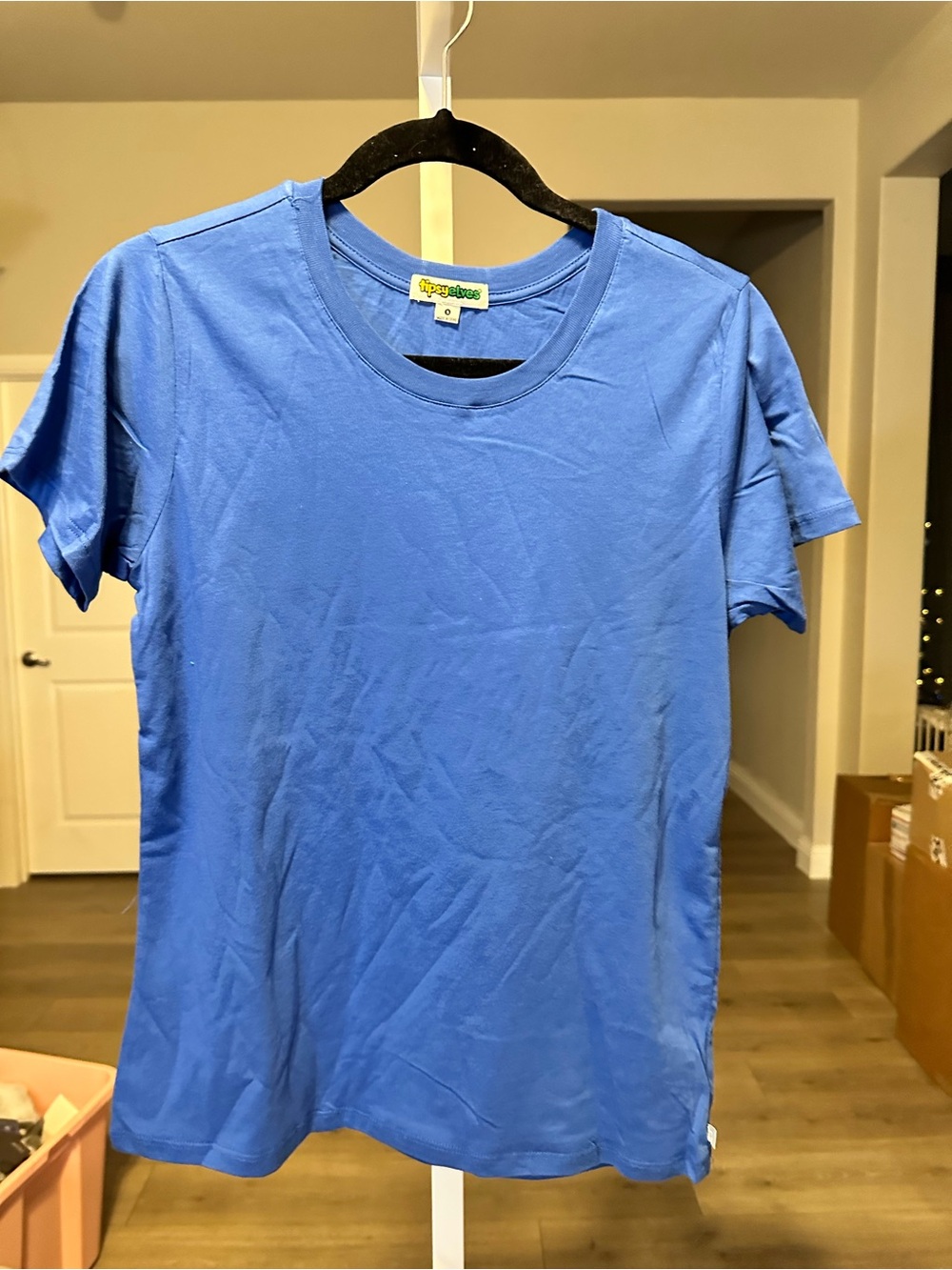 NWOT Tipsy Elves Women’s Blue Short Sleeve Classic Tee Shirt - Size Large